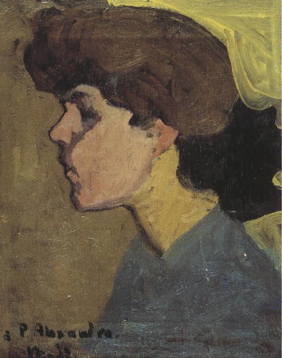 Amedeo Modigliani Head of a Woman in Profile (mk39) Spain oil painting art